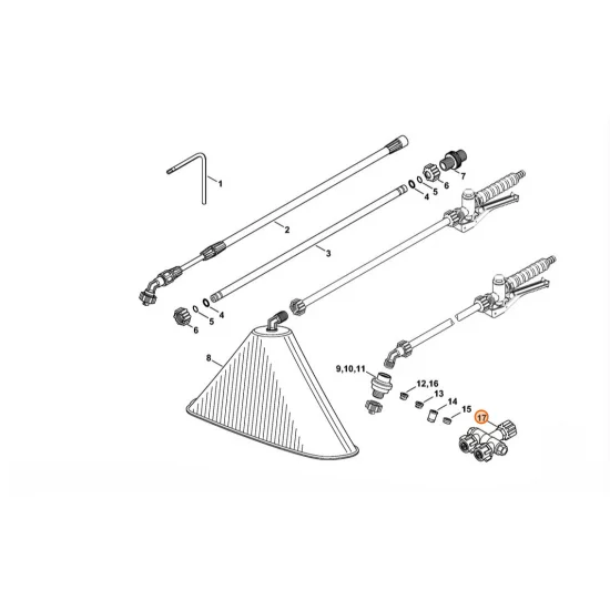 STIHL  Adapter dwudyszowy regulowany 4247 500 8500